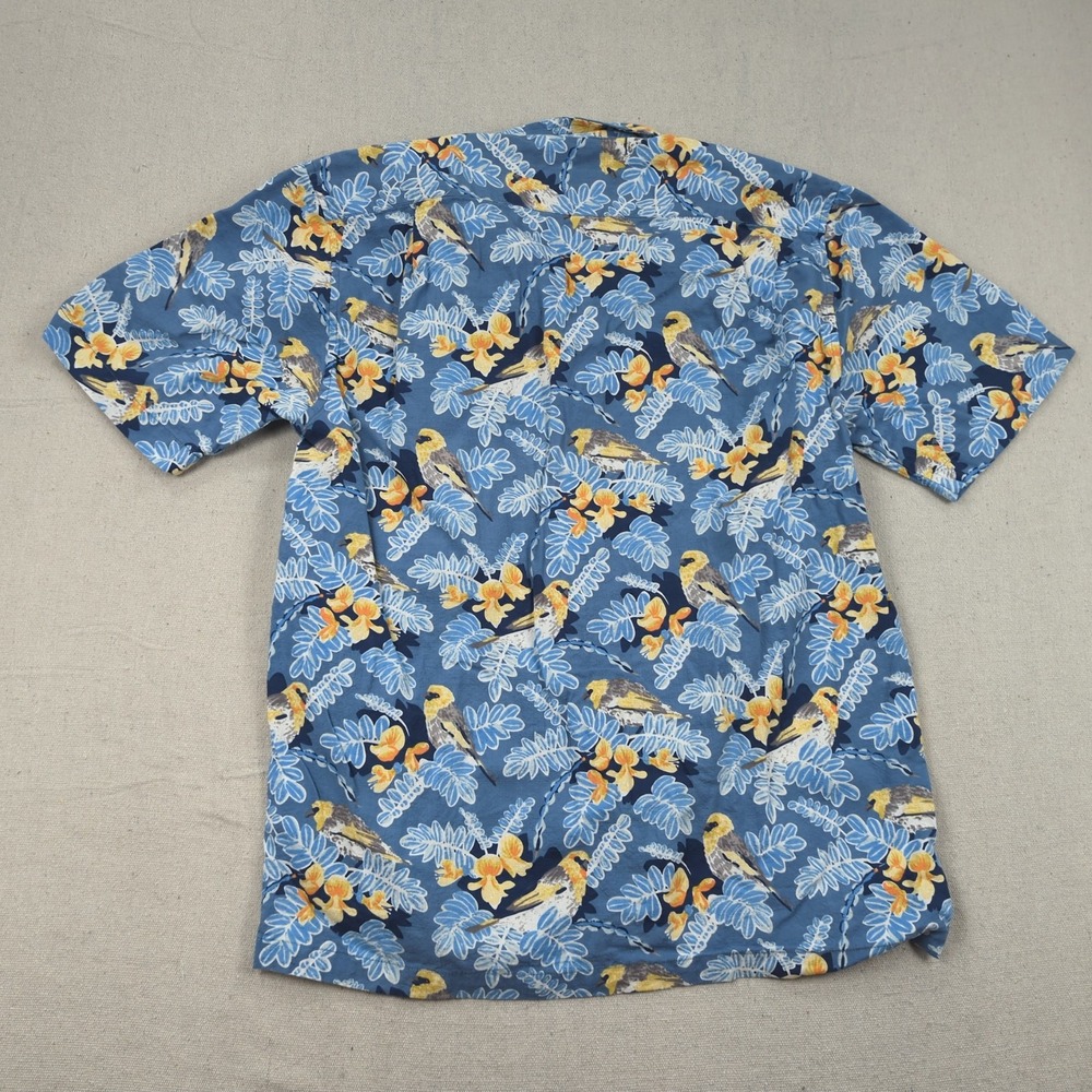 Patagonia Pataloha Hawaiian Shirt Mens Smal Blue Floral Camp Collar - Picture 8 of 11